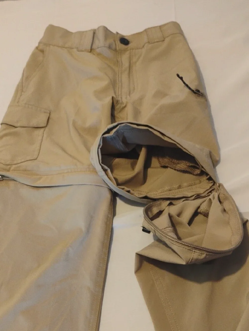 Magellan Outdoors Fish Gear Boys Convertible Cargo Pants Khaki Youth Small 8